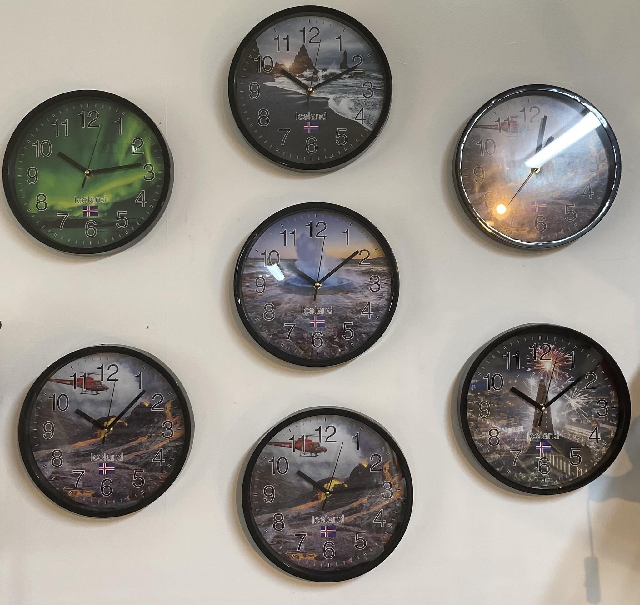 Wall Clock With Icelandic Views Wall Clock With Icelandic Views